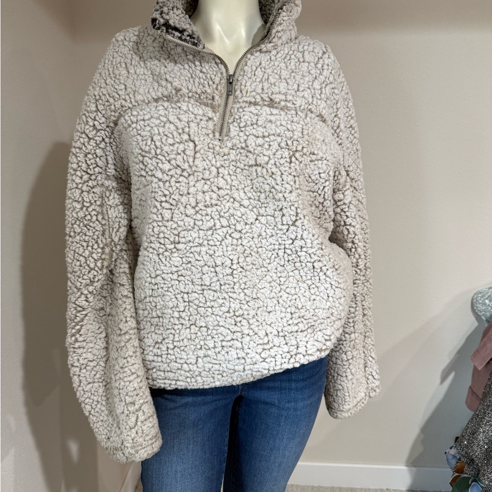 Thread & Supply Cream Sherpa Pullover